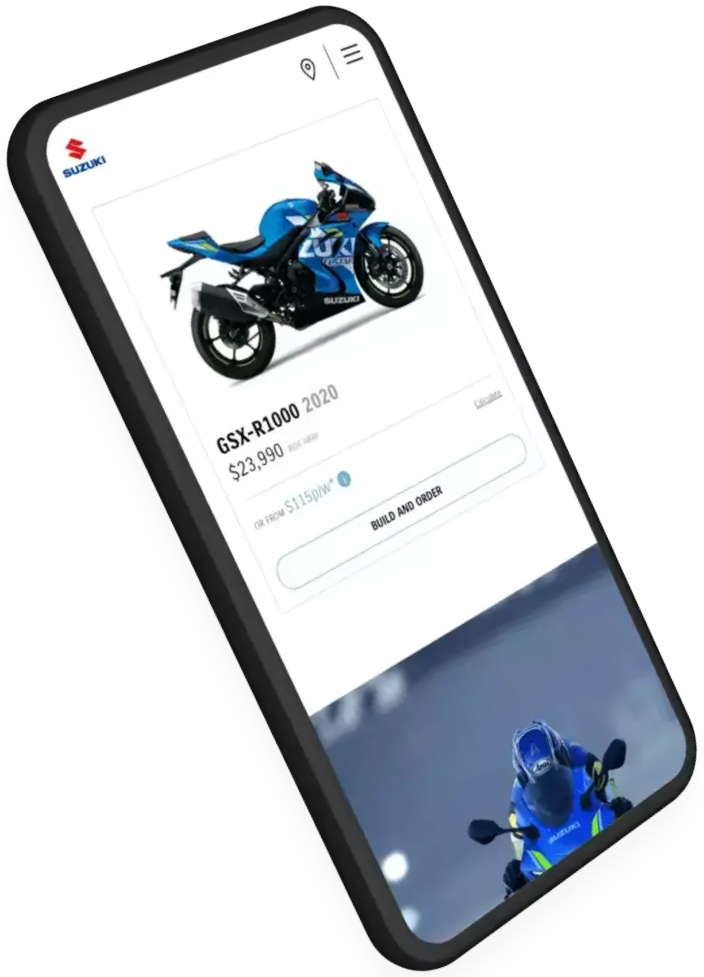 Suzuki Product Page-Phone Display