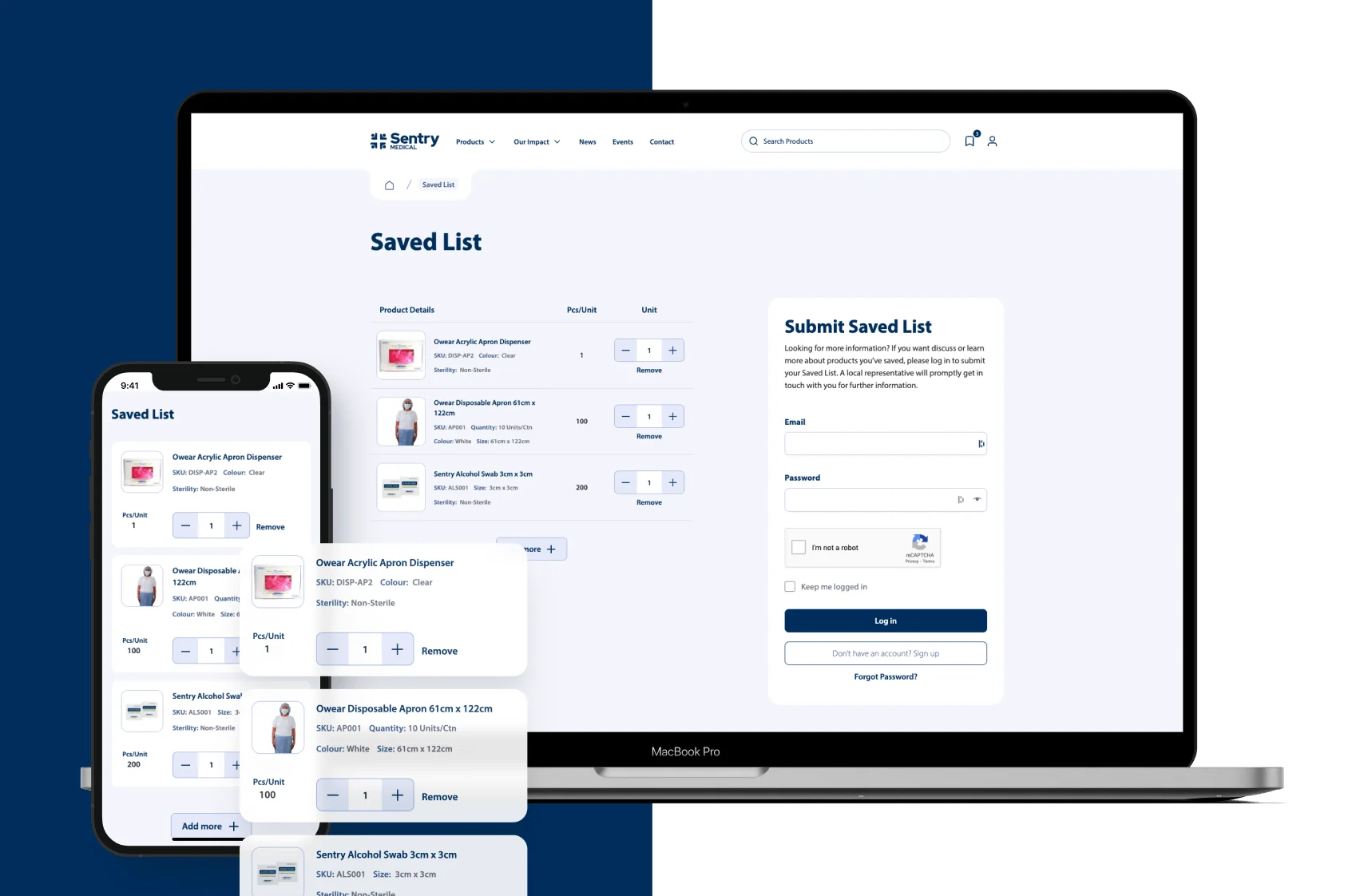 Customised Checkout Processes-Sentry Medical